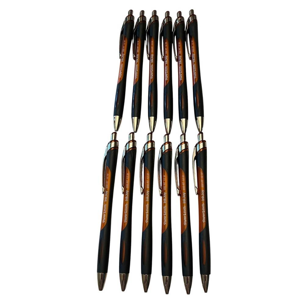 NEW Paper Mate InkJoy 550 RT Retractable Ballpoint Pens 1.0mm Medium Black 12 Pk